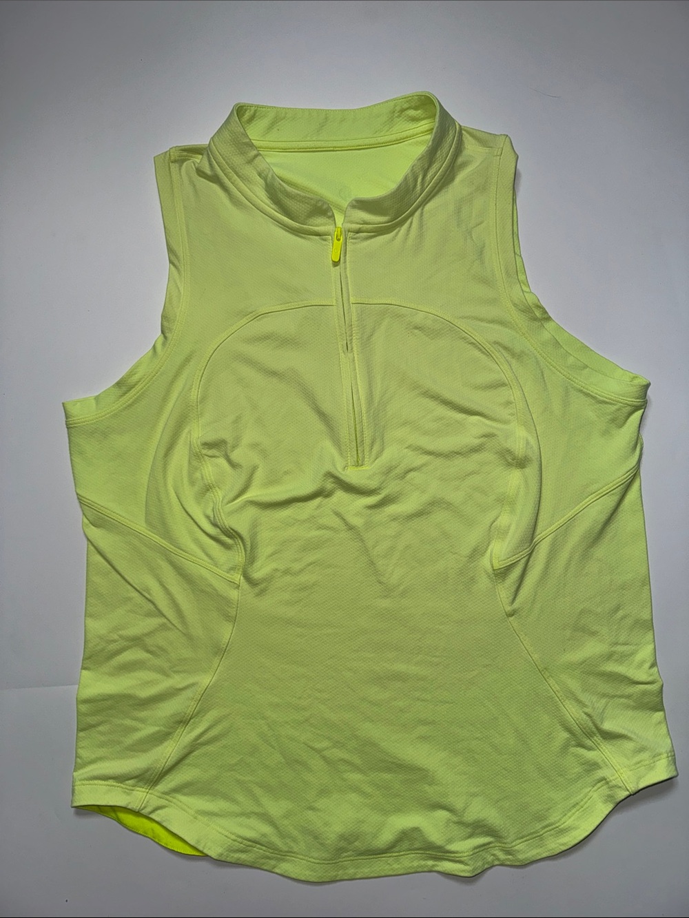 lululemon athletica Sleeveless Zip Mockneck Tank - Neon Yellow